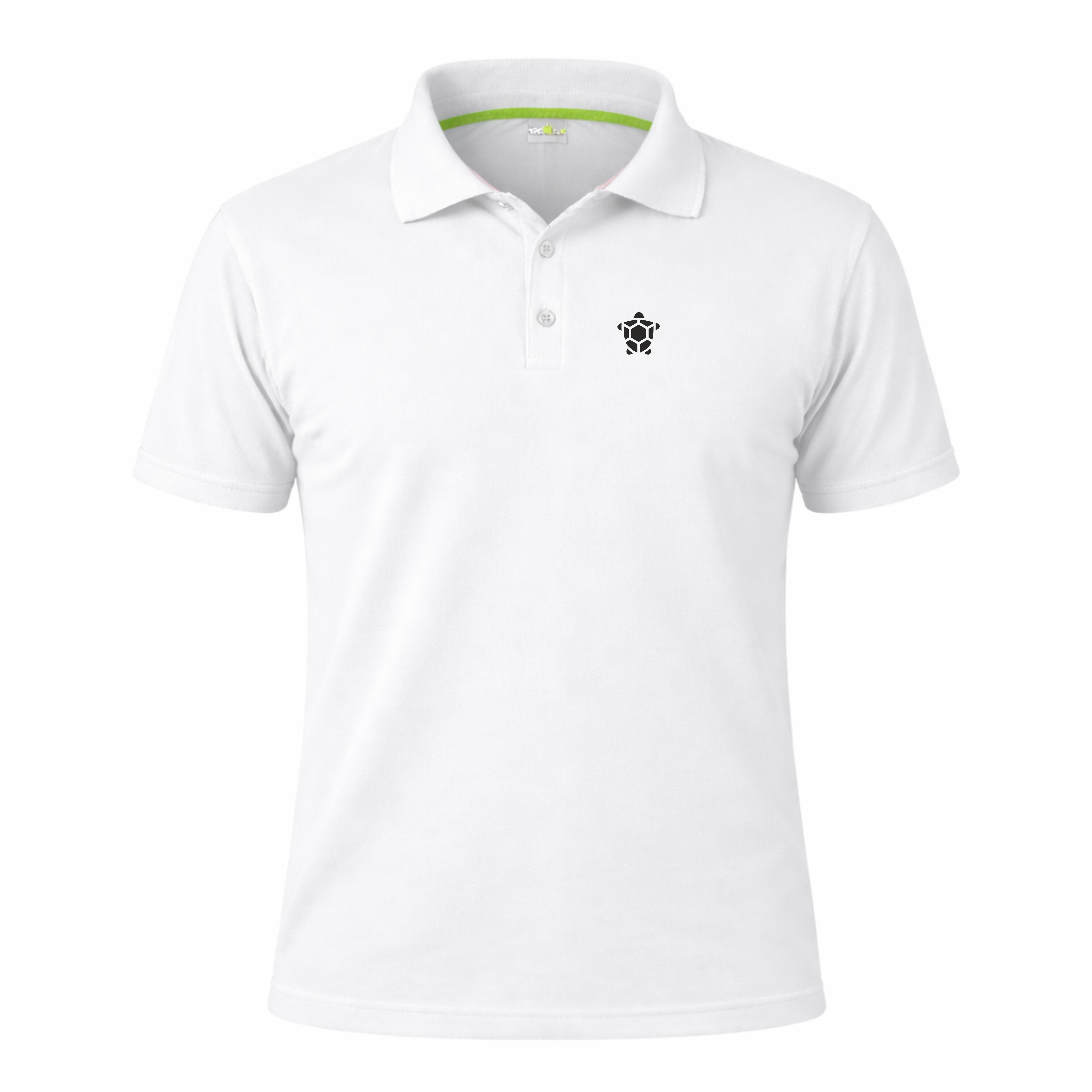 Koszulka Polo Biała z Haftem "Żółw" Czarny