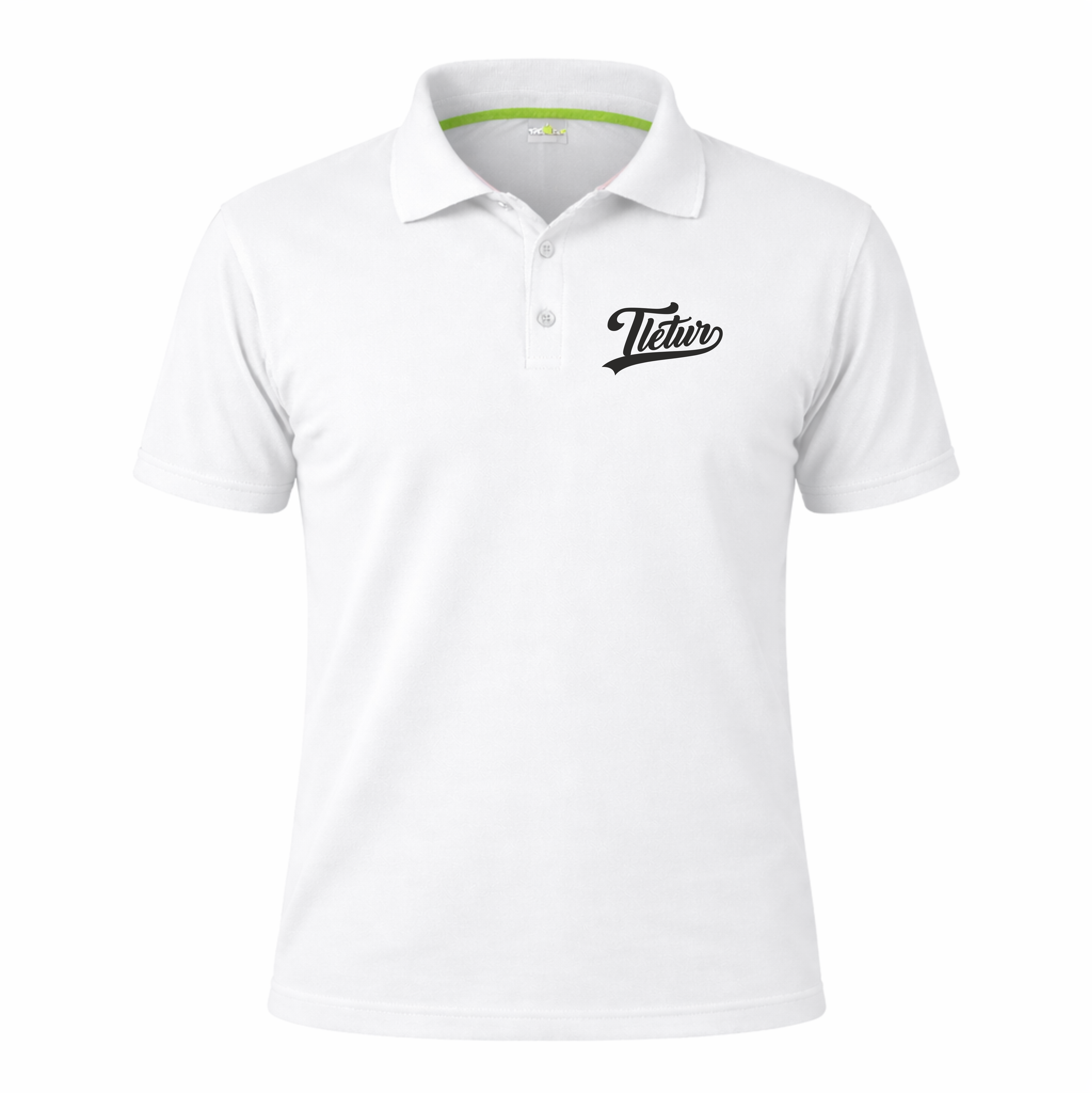 Koszulka Polo Biała z Haftem "Pisany" Czarny