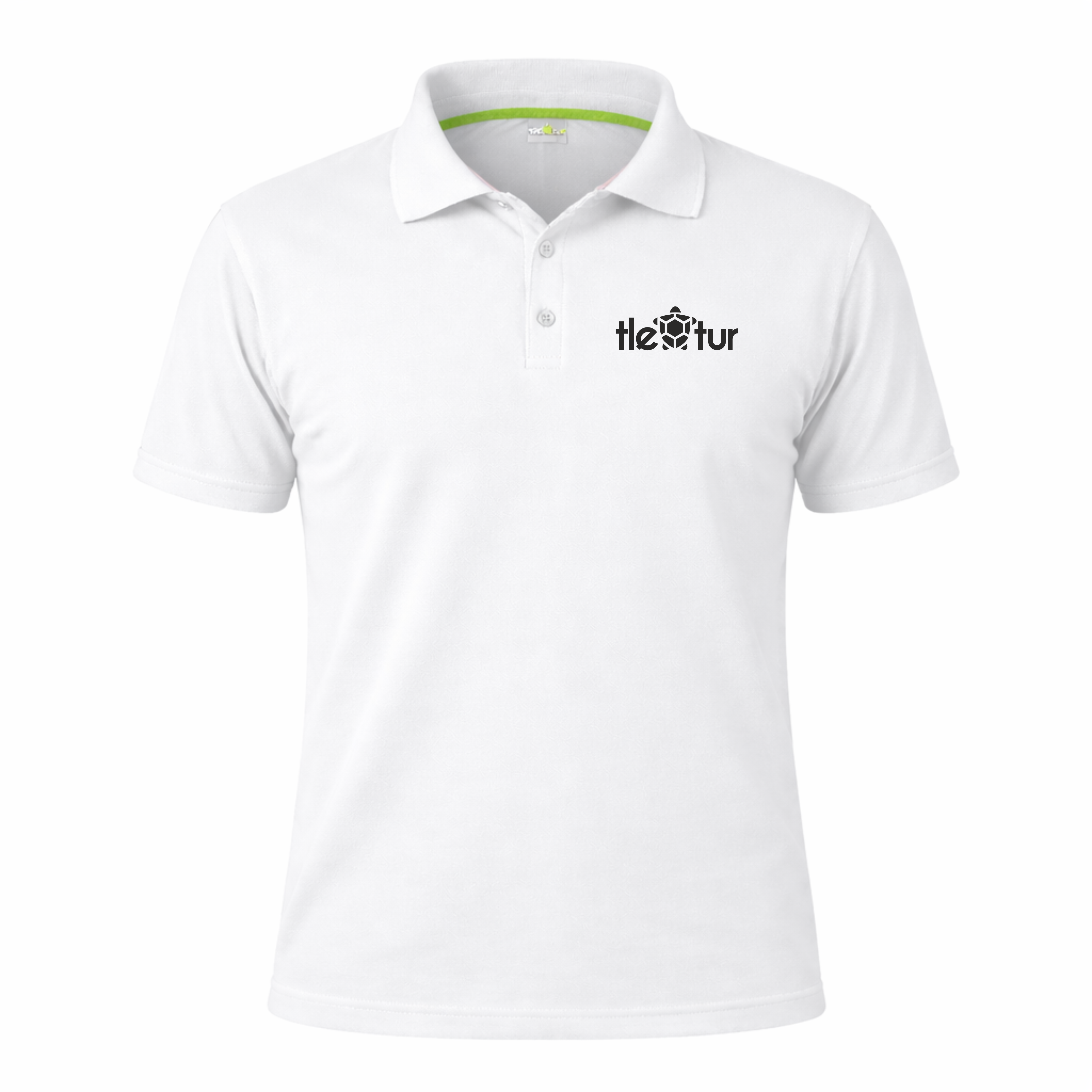 Koszulka Polo Biała z Haftem "Logo Oficjalne" Czarny