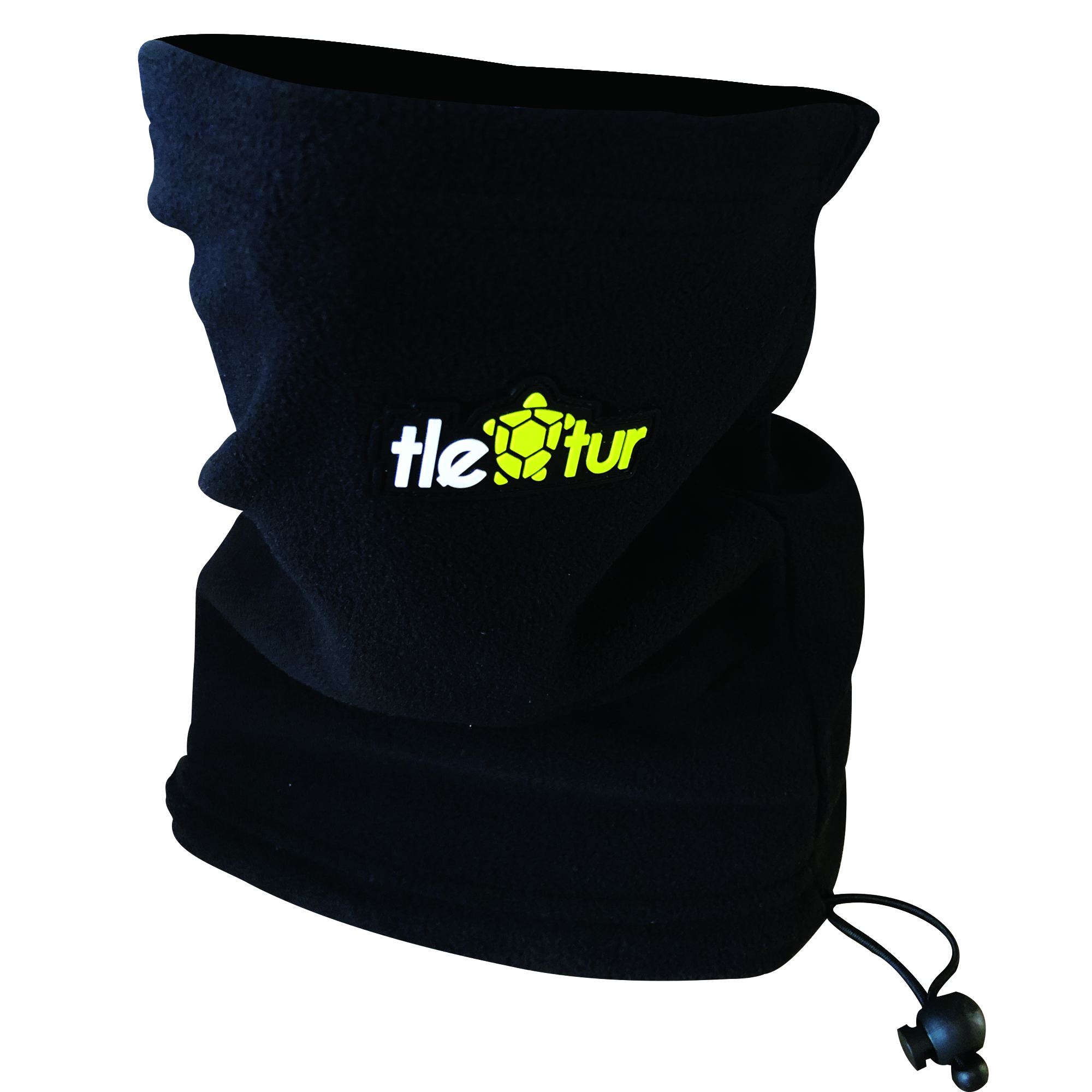 Komin Polarowy Czarny Emblemat Gumowy Czarny