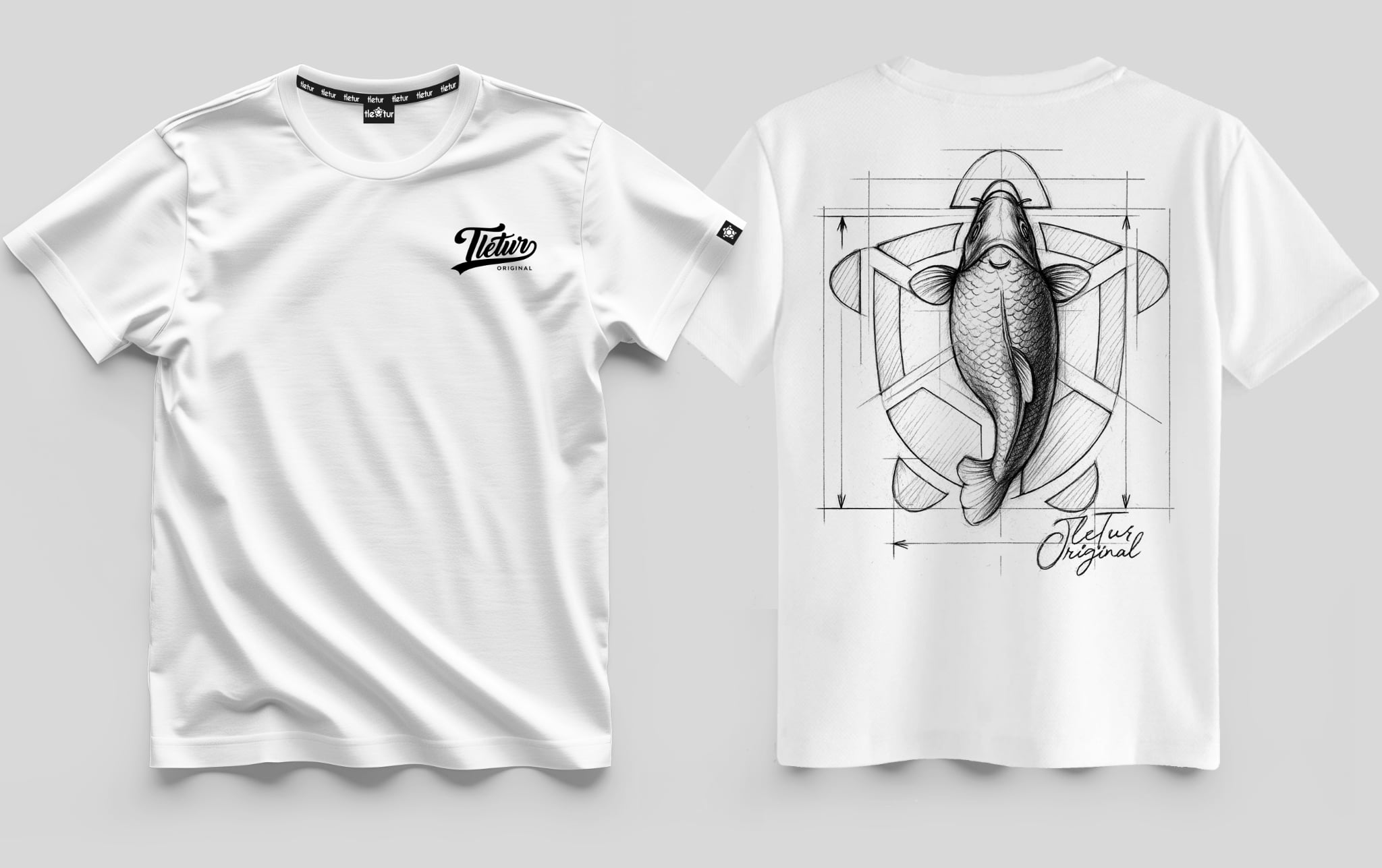 Koszulka Biała Art Karp - obrazek 2