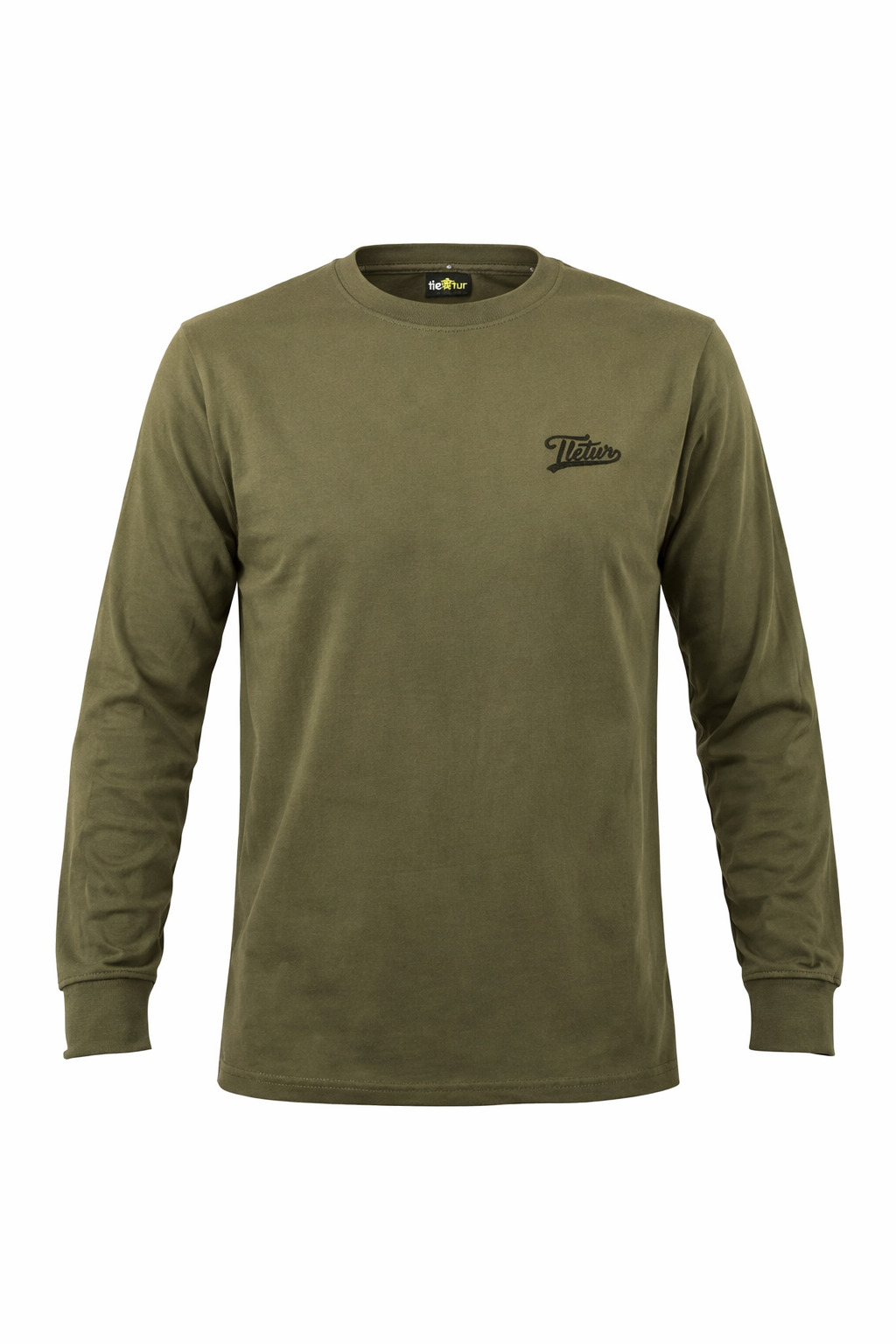 Longsleeve Khaki Tletur Haft Pisany