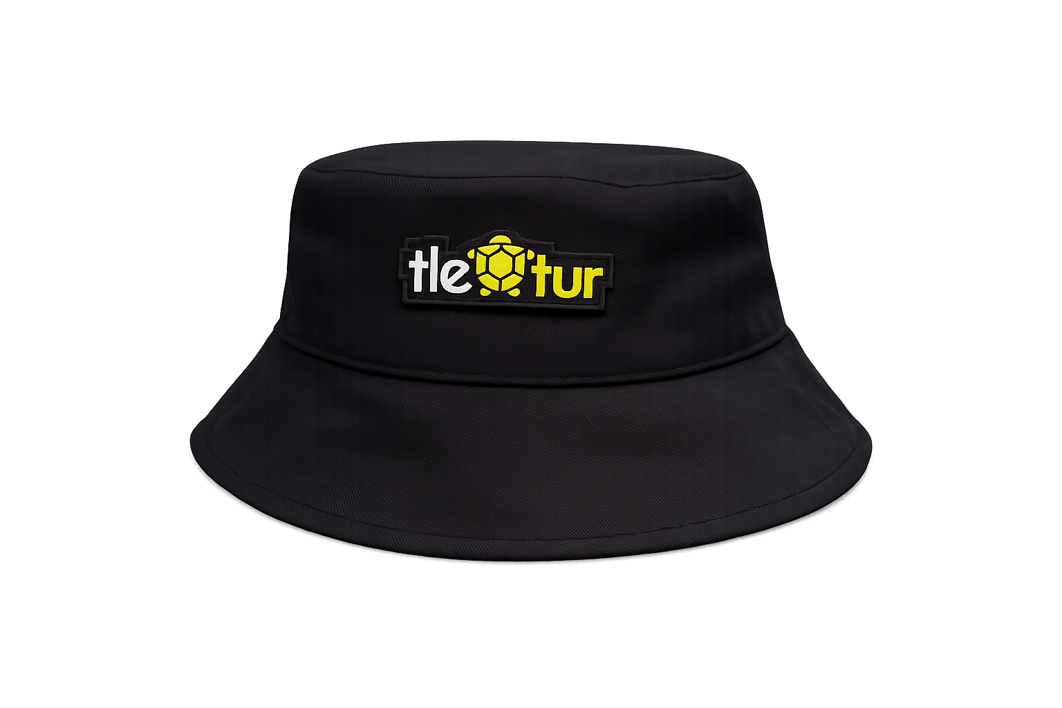 Kapelusz Czarny z Gumka Biało/Zielona